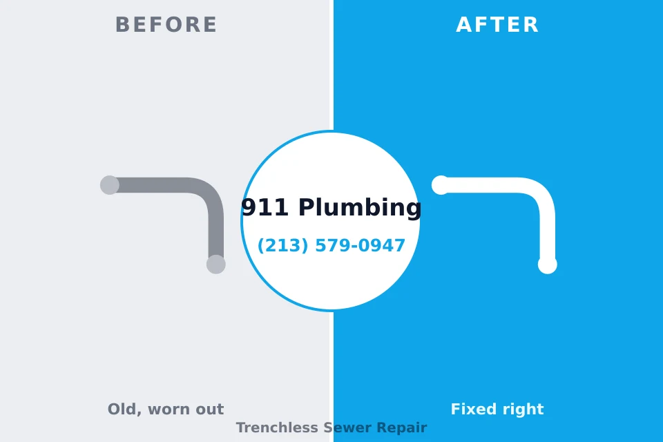 Before and after: plumbing repair Annville, KY